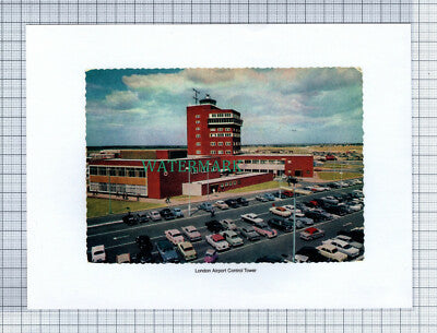 C4186) London Airport Control Tower / Lounge Manchester Airport - Book Print