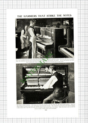 How A Piano Is Made - c.1950s Article
