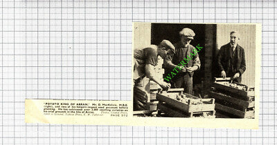 Mr D MacKelvin Isle Of Arran Potatoes WW2   World War Two   - 1943 SMALL Cutting