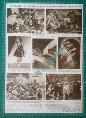 X448) Mr Peter van Ransbeeck Hekelgem Belgium Innkeeper Sand Artist - 1949 Clip