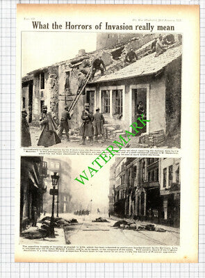 St Genevieve  France Great War WW1 - 1915 Cutting / Print