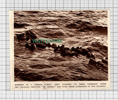 C3470) Canadian Corvette Ship ST THOMAS German U Boat Crew - 1945