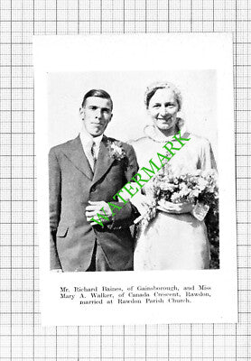Clarence Busfield Farsley / Richard Baines Gainsborough Walker - 1938 Cutting
