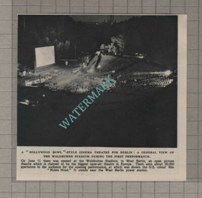 C3510) The Waldbuhne Stadium West Berlin Germany Cinema Theatre - 1950 Clip
