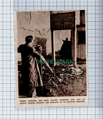 C5019) Swan & Sugar Loaf Pub London Bomb Site WW2  -  1948 Clip