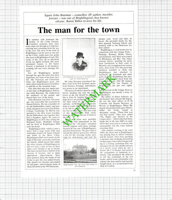 Squire John Bateman Brightlingsea Essex - 1989 Article
