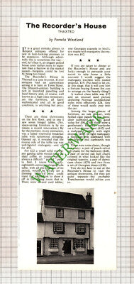 9768) The Recorder's House Thaxted Essex - 1967 Cutting
