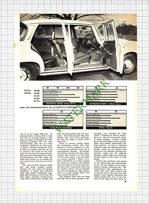 Mercedes 230 Automatic Review - 1966 Article