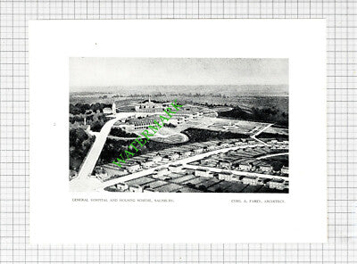 Hospital Salisbury Farey Architect / St Bartholomew's London  - 1929 Book Print