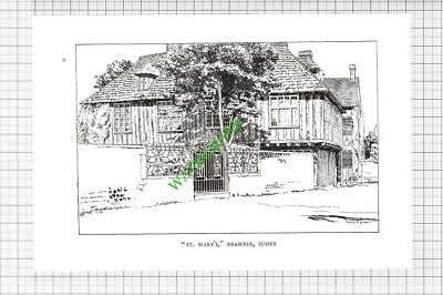 St Mary's Bramber Sussex  - 1980s Cutting