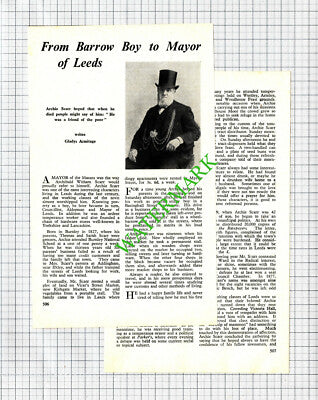 Archibald Witham Scarr Mayor Of Leeds Archie Scarr  - 1962 Article