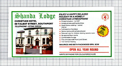 C7641) Alhambra Hotel Southport Bill Prentis / Shanda Lodge Packwood 1986 Advert
