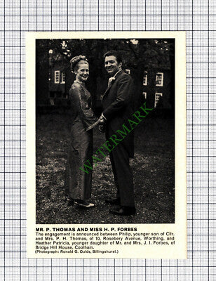 C6518) Philip Thomas Worthing Heather Patricia Forbes Coolham - 1968 Cutting