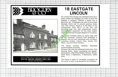 18 Eastgate Lincoln Lincolnshire House Sale - 1984 Cutting