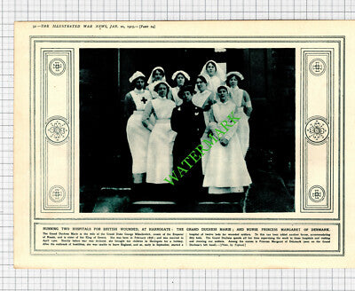 Harrogate War Hospital WW1 Grand Duchess Marie Princess Margaret - 1915 Cutting
