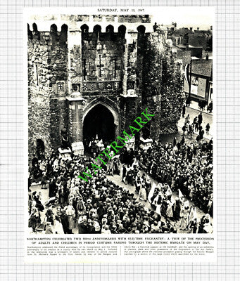 Southampton Bargate Procession - 1947 Cutting