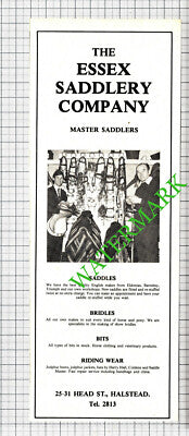 The Essex Saddlery Company Halstead Advert  - 1976  Cutting