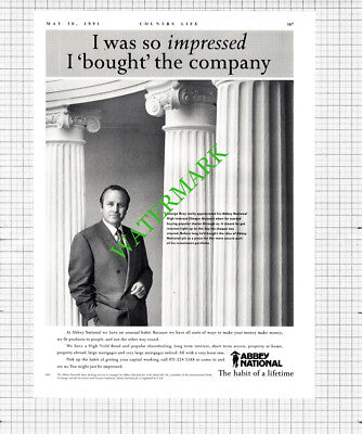 George Bray Abbey National Advert - 1991 Cutting