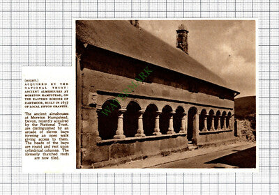 C8123) Moreton Hampstead Devon Almshouses National Trust  - 1952 Small Cutting