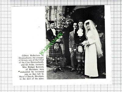 Gilbert Robertson Drumachuine Bridget Kenyon Horsham Sussex - 1965 Cutting