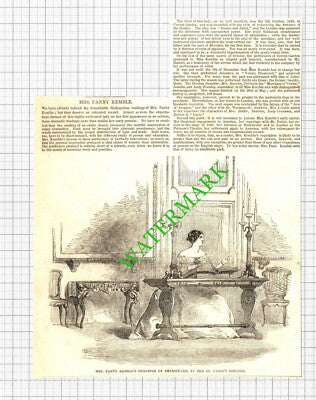 Mrs Fanny Kemble -   1850 Cutting