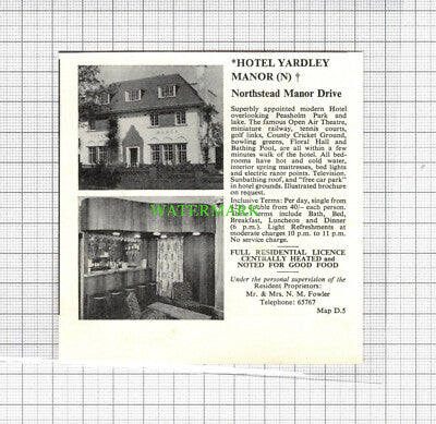 C2272) Valley Bridge CJ Bean Yardley Manor Scarborough Hotel Advert - 1969
