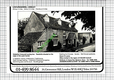 Winchester Hampshire / Hailey Oxfordshire  House Sale Advert - 1980 Cutting