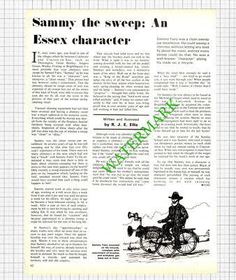 Samuel Sammy Fairs Chimney Sweep Clacton Colchester Essex - 1974 Article