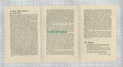 C4470) Harold Bilton A Day With Farmers - 1956 Small Article