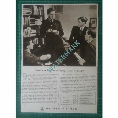 X808) RAF Recruitment - 1954 Advert