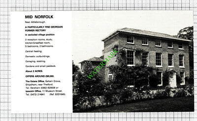 Attleborough Norfolk Rectory House Sale Advert - 1980 Cutting
