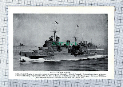 C4592) HMS SHEFFIELD Ship World War 2 ~ 1939 Clip
