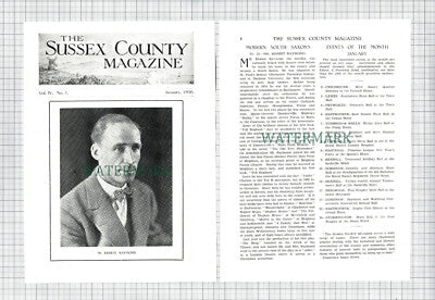 (6812) Mr Ernest Raymond Novelist Sussex - 1930 2-Part Cutting