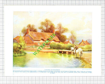 East Burton Dorset A Montague Rivers  - 1920's Print
