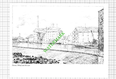 Wakefield Thornes Wharf Weir  - 1980s Cutting