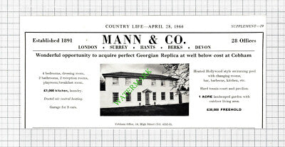 Cobham Surrey House Sale Advert  - 1966 Cutting