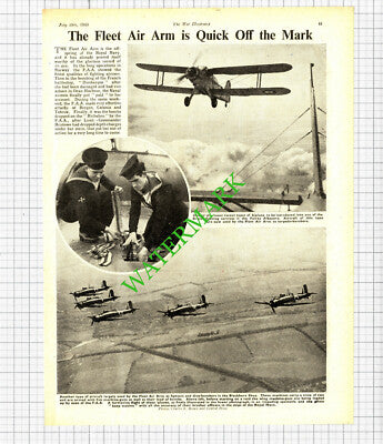 Fleet Air Arm Fairey Albacore Blackburn Skua World War Two WW2 - 1940 Cutting