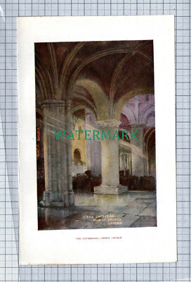 C4238) OXFORD The Cathedral Christ Church / Shrine Frideswide Book Print
