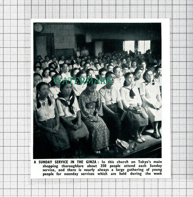 C3399) Ginza Church Tokyo Japan Sunday Service - 1950 Clip