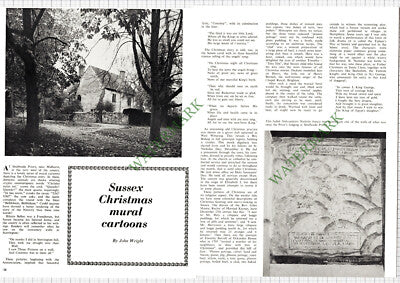 9456) Shulbrede Priory Midhurst Sussex Murals - 1965 Article