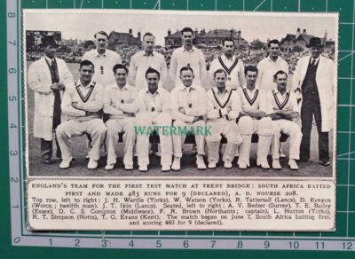 C4376) England Cricket Team Trent Bridge 1951 Clip