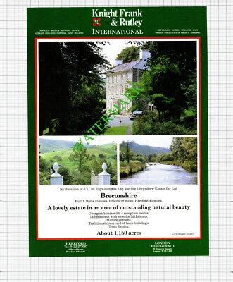Rhys-Burgess Llywynderw Breconshire / Murthly Perthshire Advert -1991 Cutting