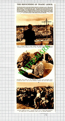 Lidice Foundation Stone Ceremony   - 1947 Cutting / Print
