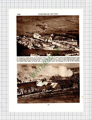 9247) Dartmoor Prison Mutiny - 1930s Cutting