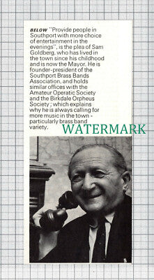 C4040) Sam Goldberg Mayor Southport Brass Bands Assoc Birkdale Orpheus 1964 Clip