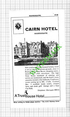 Granby Hotel Harrogate Leo Smith / Cairn Hotel Harrogate Advert - 1964 Cutting