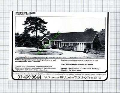 Ower Hampshire / West Hoathly Sussex House Sale Advert - 1981 Cutting