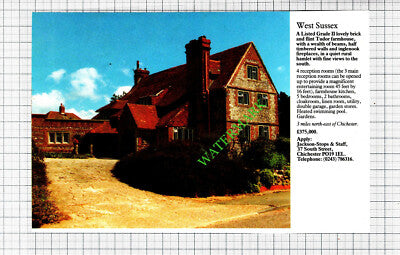 Chichester Sussex Tudor Farmhouse House Sale Advert - 1988 Cutting