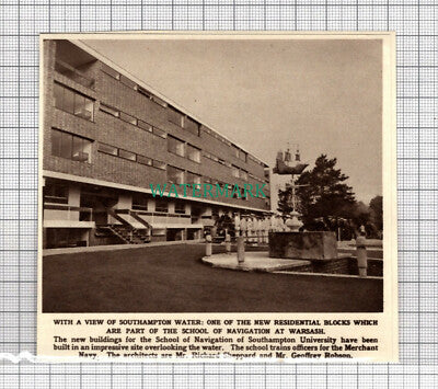 C3936) School of Navigation at Warsash Southampton University Robson 1961 Clip