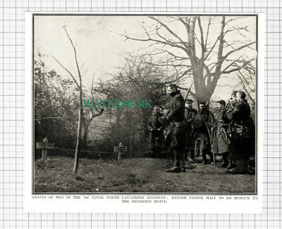 C5513) 1st Loyal North Lancashire Regiment Graves World War One - c.1918 Cutting